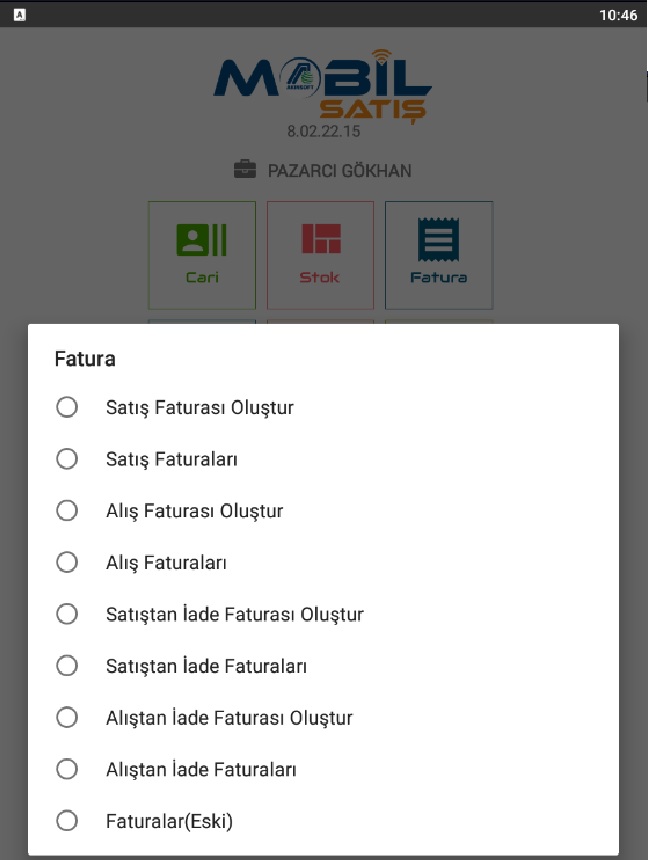 Fatura Ekranı