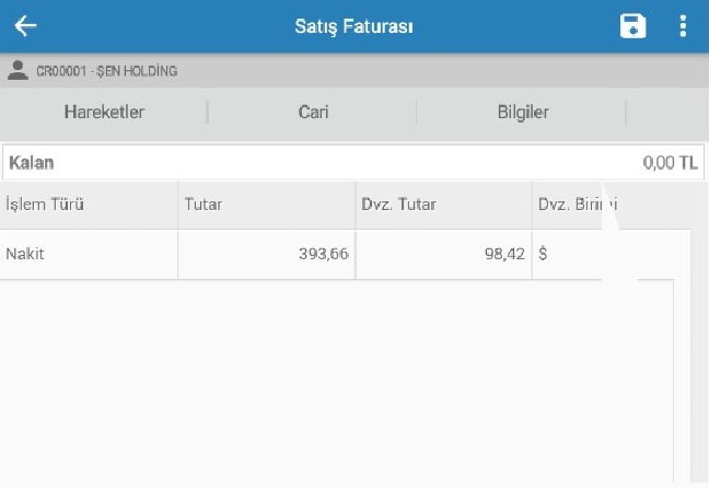 Satış Faturası